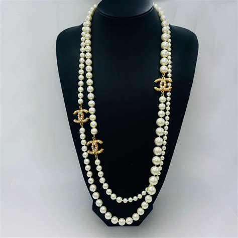 buy chanel pearl necklace|authentic chanel pearl necklace.